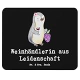 Mr. & Mrs. Panda Mauspad Weinhändlerin Leidenschaft - Geschenk, Mausmatte, mousematte, Computer, Mousepad, Laptop
