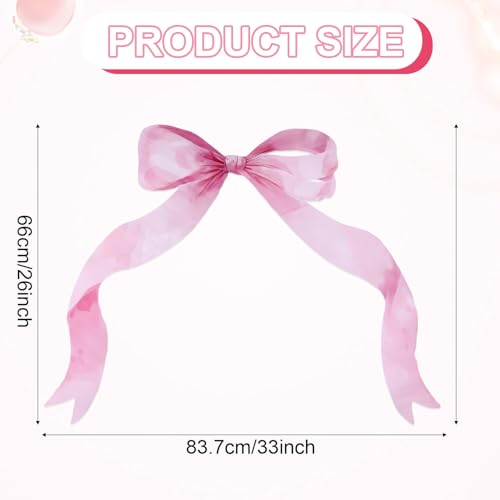 Vinilo decorativo lazo rosa grande 26x33 pulg miniatura 2