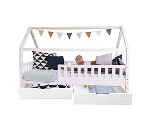 Ehrenkind® Hausbett Royal | Kinderbett mit Rausfallschutz |...