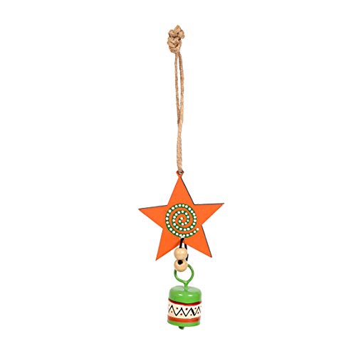 Image of Aakriti Art Creations Wooden & Metal Wind Chimes for Home & Decorations | Handmade Modern Art Wind Chime | Outdoor & Indoor Decorative Hanging for Balcony, Garden, Living Room & Gifting