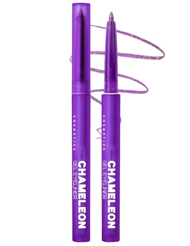 Erinde Chameleon Eyeliner Gel Pencil, Multichrome Glitter Metallic Eyeliner, Waterproof Long Lasting Smudge-Proof Eye Liner Pen, Highly Pigmented Smooth Eye Makeup for Women Girls,#06