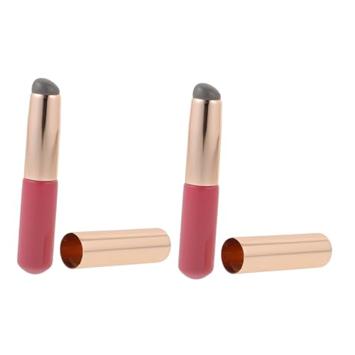 Didiseaon 2pcs Silicone Lip Brush for Lipstick Makeup Applicator Lip Mask Applicator Brush Soft Round