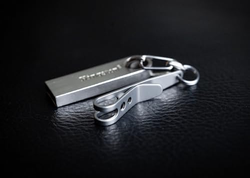 TEC Accessories P-7 Suspension Clip - Multi-Purpose Keychain Pocket Clip Key Ring - Durable Key Holder Pocket Clips Everyday Carry Keychain Accessory (Bead Blasted Stainless Steel, 2-Pack) - Thumbnail 6
