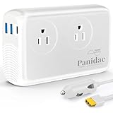 Panidac 350W Pure Sine Wave Car Inverter DC 12V to AC 110V Power Inverters for Vehicles,Fast Car Charger Adapter with 60W USB-C Quick Charge/Dual 110V AC Outlet, Car Plug Adapter Outlet for Laptop