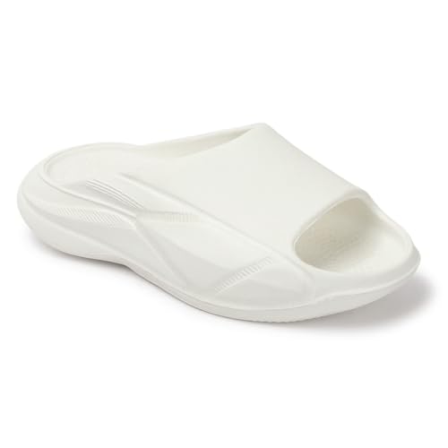 Image of AROOM Men's Classic Ultra Soft Sliders /Slippers with Cushion FootBed for Adult | Comfortable & Light Weight | Stylish & | Waterproof & Everyday Flip Flops for Gents /Boys