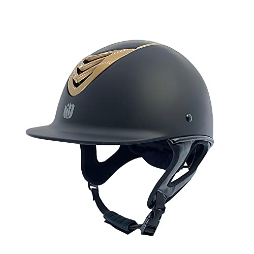 HKM CLASSIC - Casco Da Equitazione Modello Carbon Art S / M= 54-58cm