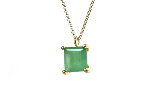 Collier d'Aventurine Anemone, le cadeau idéal en bijoux cristal vert pour femme élégante