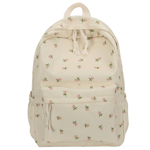 Sac d'école pour filles avec grand sac à dos floral minimaliste