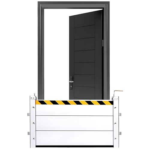 Aluminum Flood Protection Barrier for 36'' 42'' 72'' Doors, Quick Detachable Reusable Flood Control Baffle - Front Door/Basement Entrance/Backyard Gates Flooding Water Barriers for Defense Hurricane