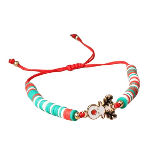 Christmas Snowflake Santa Bracelet Set, 12-Piece Multicolor
