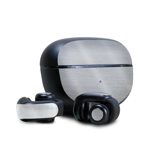 Image of Glossy Glitter Skin Compatible with Bose Ultra Open Earbuds - Cold Steel - Premium 3M Vinyl Protective Wrap Decal Cover - Easy to Apply | Crafted in The USA by MightySkins