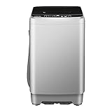 Iorbur 15.6lbs Full-Automatic Washing Machine, Portable Compact Laundry Washer with Drain Pump, 10 Programs 8 Water Levels with LED Display for RV, Camping, Apartment, Dorm, Dark-Grey