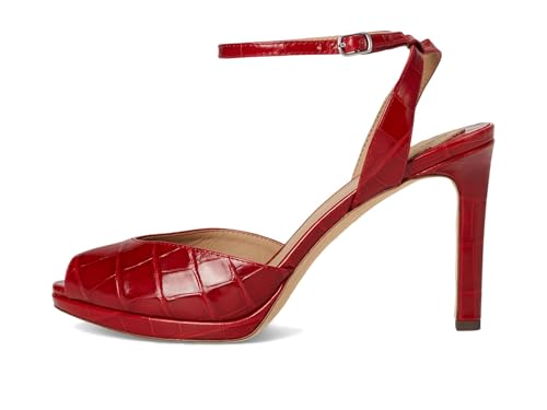 LAUREN Ralph Lauren Women's Kyla Crocodile-Embossed Leather Sandal4