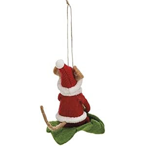 Primitivesbykathysantamousesleddingonleaffeltfigurine3x4 Urban Country Home Decor Primitives by kathy santa mouse sledding on leaf felt figurine 3×4 urban country home decor