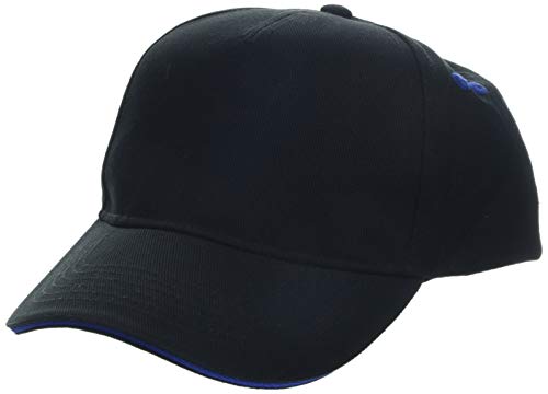 Beechfield B015 Ultimate 5-Panel Sandwich Peak Tapa, Unisex Adulto, Negro y Azul, Talla única