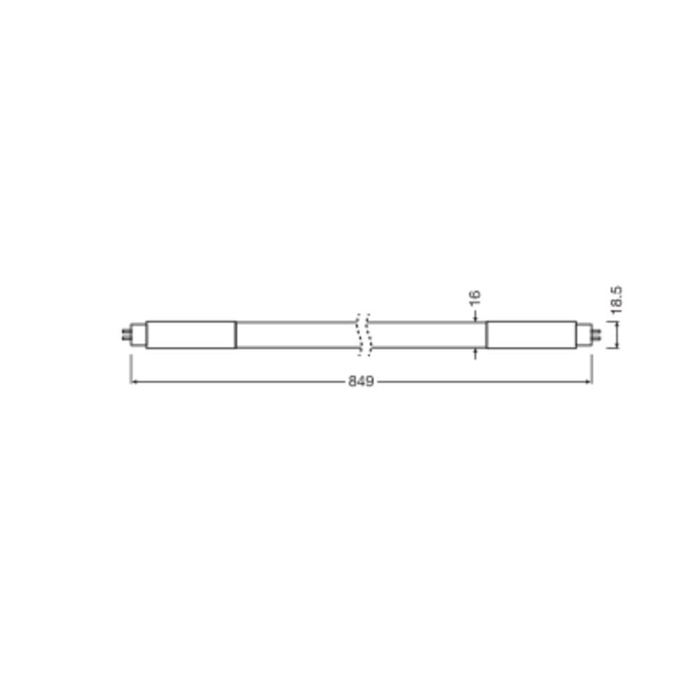 LEDVANCE LED Röhre T5 HF P Electronic (HF) High Efficiency 11W 1700lm - 840 Kaltweiß | 85cm - Ersatz Für 21W