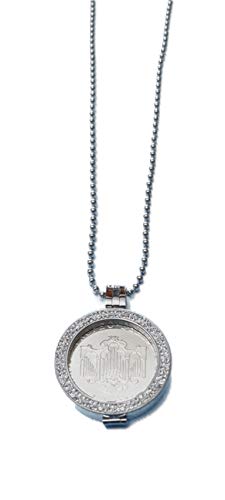 Collar de plata con moneda de 500 liras del Año de la Música, coleccionismo de alta joyería