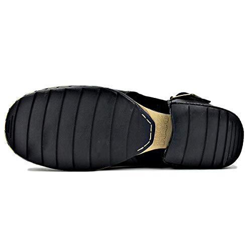 Image of OSSTONE Moto Boots for Men Designer Fashion Zipper-up Leather Chukka western Boots Casual Shoes OS-5008-1-HH-US