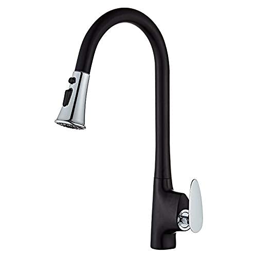 Rubinetti, rubinetto da cucina nero estraibile rubinetto lavello miscelatore rubinetto miscelatore da cucina a 360 gradi rotazione Torneira Cozinha miscelatore rubinetto da cucina/nero e cromato