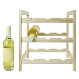 Estante para botellas de vino de madera, cocina y sótano