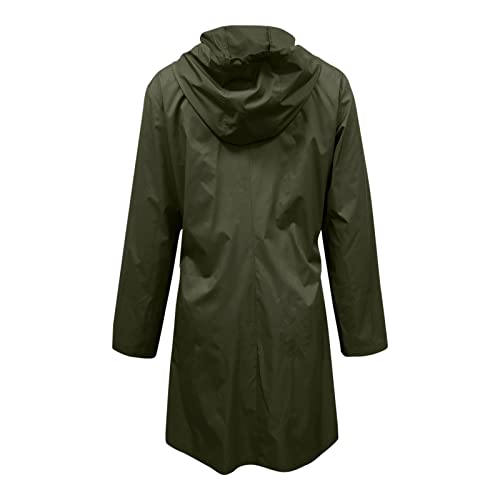 Chubasquero ligero impermeable Softshell para mujer y chaqueta larga funcional transpirable 4