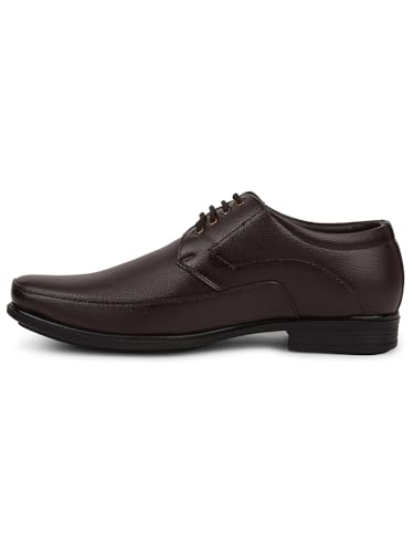 Image of Liberty Fortune UVL 134 Formal Lacing Derby Shoes for Men with PU Sole | Comfortable Upper and Lightweight | Cushioned Footbed | Durable and Trendy Design | Quick Wear Elastic Laces
