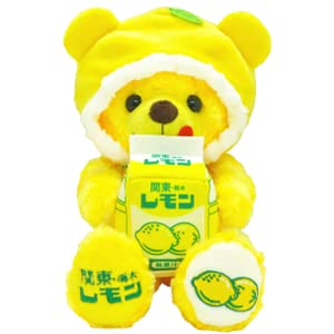Amazon.co.jp: ご当地ベア 栃木乳業 レモン牛乳 ぬいぐるみS 藤二誠