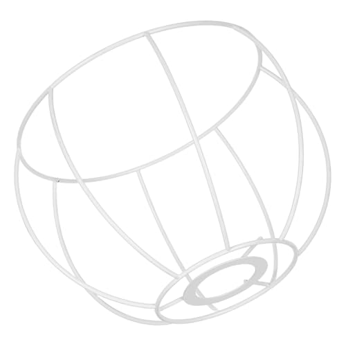 WHAMVOX Armature Abat-jour Métal Ronde Épaisse Cage Filaire Artisanale Cadre Luminaire pour Lampe de Table Chevet et Suspension Protection Ampoule Résistante et Décorative