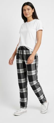 Image of Womens Multicolor Cotton Checkered Pyjama | Checks Pajama for women with Elastic & Drawstring Plus Size (S TO 8XL)