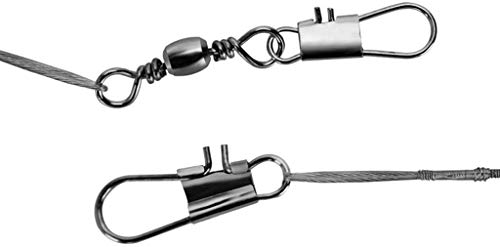 SGerste 100 stks/partij Carbon Staal Draad Vissen Leiders met Swivels Snaps Vissen Draad Rigs Vissen Trace Lokt Staal Draad Leider Lijn - Image 8
