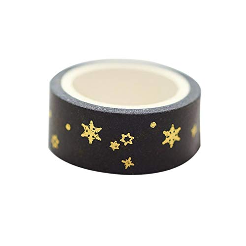 15mm * 5 m Folha De Ouro/Folha De Prata Impresso Padrões Washi Fita Adesiva Fitas Adesivas de Papel