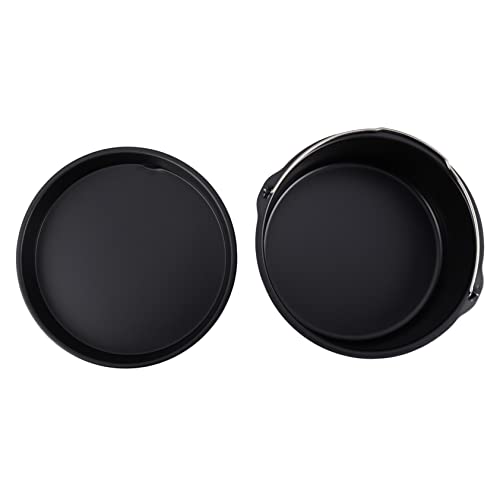 Garneck 1set Air Fryer Accessories Non-stick Cake Baking Pizza Plate Food-grade Kitchen Utensils for Easy Cleaning Dishwasher Safe Baking Tools