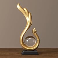 抽象　木製　オブジェ Amazon.co.jp: ZXCTD 抽象的なめっき樹脂しぶき水彫刻の上品な家