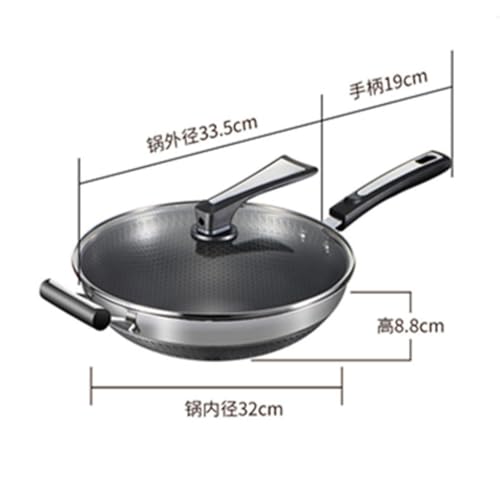 Wok de acero inoxidable con revestimiento antiadherente de 5 capas miniatura 4