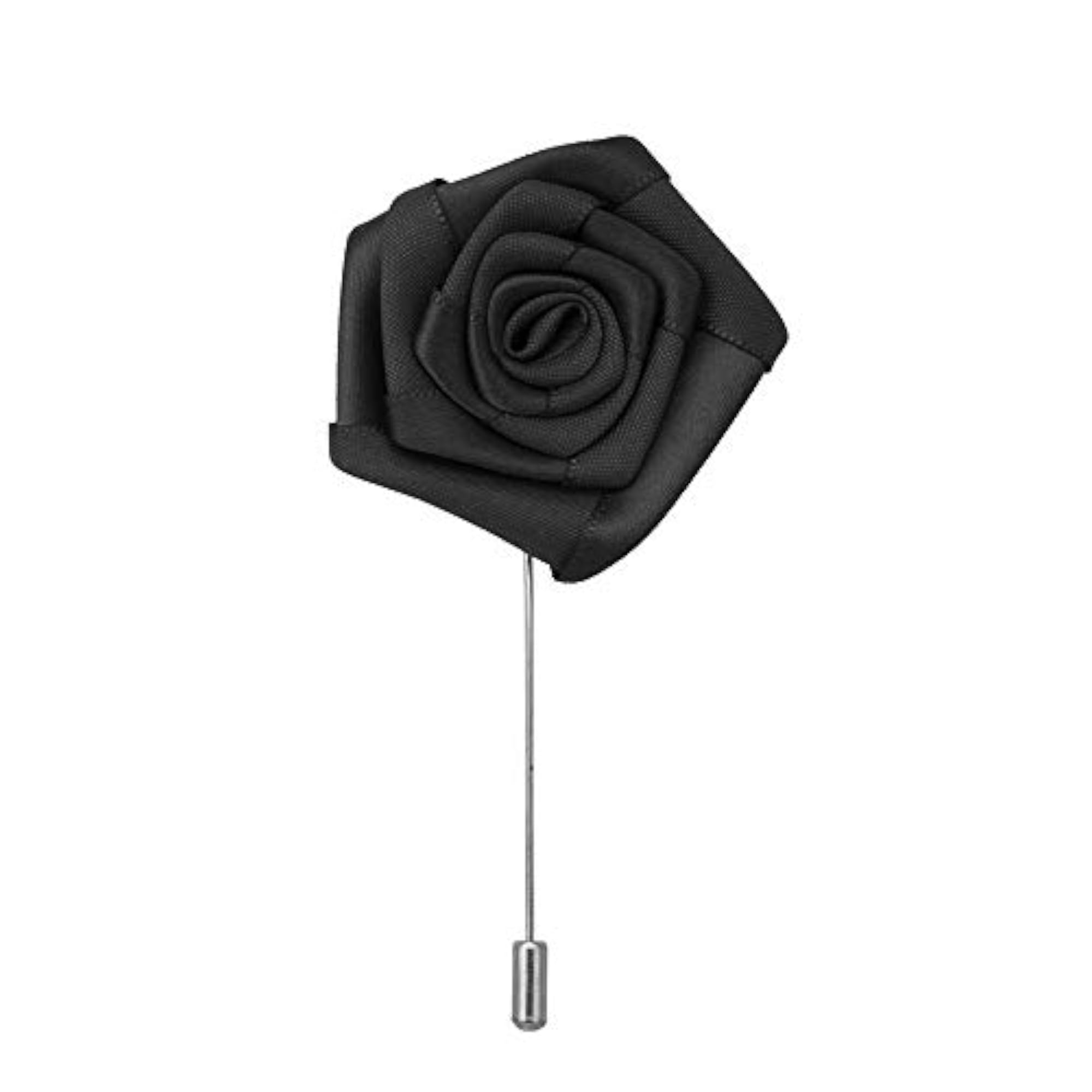 Multicolored Big Rose Flower Men's Lapel Pin, Pack of 13