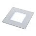 Hafele 830.64.971 Luminoso LED, 12V, Sunny, square, recessed, brushed steel, warm, white, 3200k, 68mm diameter with Loox plug (1 pc)