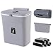 SisDruo Pattumiere da cucina Cucina Compost Bin appeso piccolo bidone della spazzatura con coperchio per armadio Bagno Camera da letto Ufficio sotto il lavandino (Grigio)