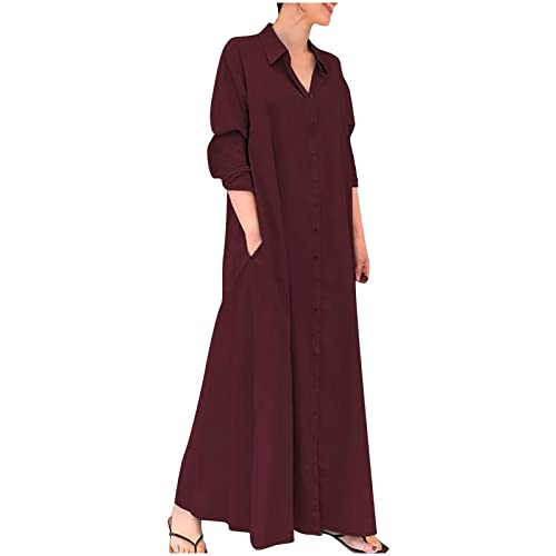 Robe longue en lin noir imprimé à manches longues pour vos sorties bohèmes
