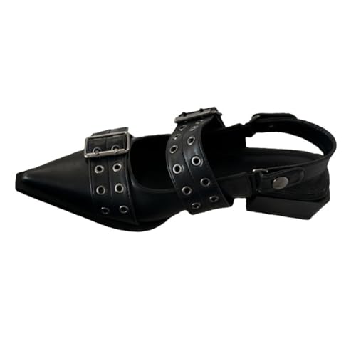 Emo Wedding Shoes Mary Janes Block Low Heels Y2K Retro Rave Grunge Doll Shoes for Women Preppy Teen Girls - Goth Non Slip Kawaii Cute Comfortable Walking Birthday Gifts Lolita Back to School Party