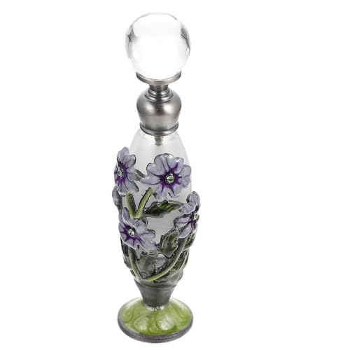 Anneome Botella para Aceite Esencial Frasco Portátil con Diseño Vintage Pintado Accesorio Chic para Perfume y Aromaterapia Doméstica