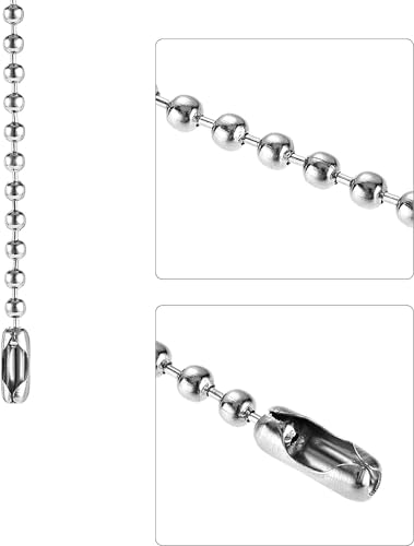 Image of Ceiling Fan Pull Chain Set, Bulb and Fan Pattern Pull Chain Extension 12 Inch Ceiling Fan Chain Extender with Ball Fan Chains Connector (Nickel 4Pcs)