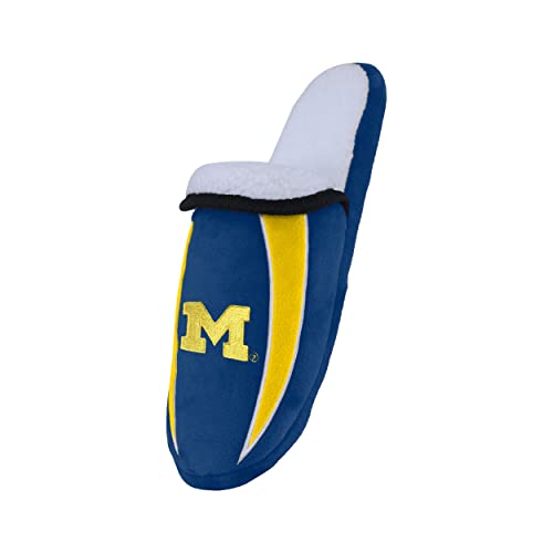 Image of FOCO mens NCAA College Team Logo Sherpa Moccasin Slippers