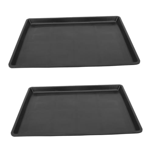 HOUDERCO 2 Piezas Bandeja De Jaula para Mascotas Almohadillas para Orinar para Perros Jaula Grande para Perros Perreras para Perros Almohadilla para Mascota Caca Rata Páginas Black