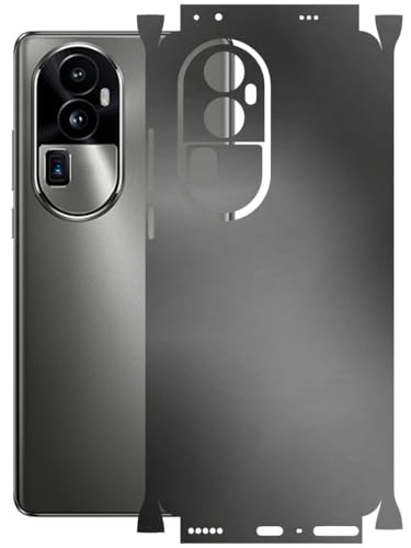 Image of AtOdds - Full Body Back Screen Guard Protector Film - Lamination Wrap Skin Sticker Compatible with Oppo Reno 10 PRO Plus | Scratchproof Matte Finish (Metallic Grey)