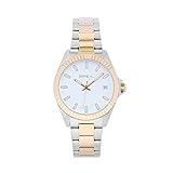Breil, Collezione Théa, Orologio Donna Solo Tempo in Acciaio Lucido, Quadrante con Effetto Sunray, Indici con Cristalli, Bracciale a Tre Maglie, Chiusura Pieghevole Satinata, WR 3 ATM, Cassa 32 mm