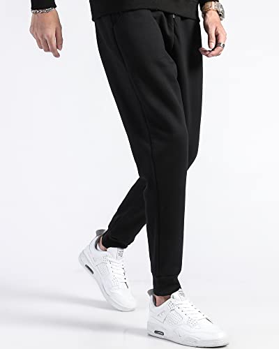 Machlab Men's Thermal Thick Warm Joggers Pants Sherpa Lined Track Pants Active Sweatpants Dark Grey# Ck907 2Xl #TOP5