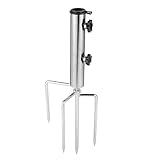 Umbrella Sand Anchor with 4 Spike,Heavy Duty Steel No Dig Beach Sand Ground Anchor,Outdoor Umbrella Base Portable Beach Umbrella Stake Holder Stand for Umbrella,Flag,Fishing Rod,Poles,Christmas Tree