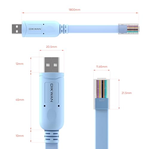 Oikwan 4351106646 Usb Console Cable,Usb To Rj45 Console Cable For Cisco Routers/Ap Router/Switch Windows thumb #8