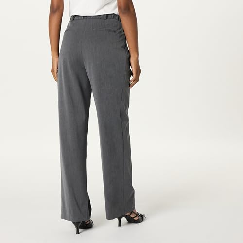 Pantalon large plissé sur le devant pour femme coupe fluide