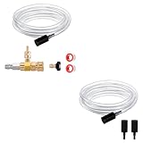 Raincovo Pressure Washer Chemical Injector Kit, Soap Injector with Siphon Hose, 3/8 Inch Quick Connect, 4000 PSI